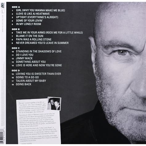 PHIL COLLINS GOING BACK 2LP купить виниловую пластинку PHIL COLLINS