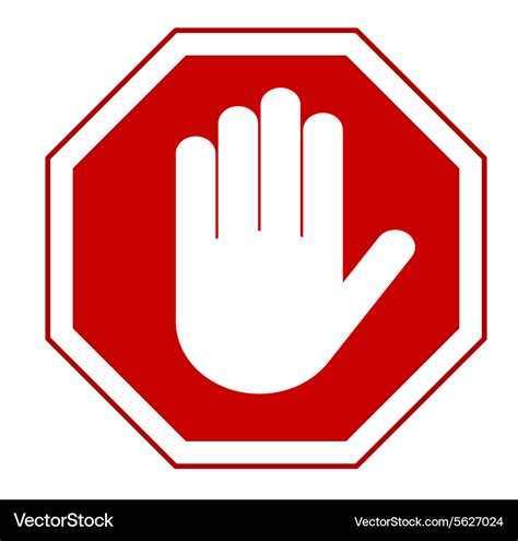 Stop Sign Hand Svg