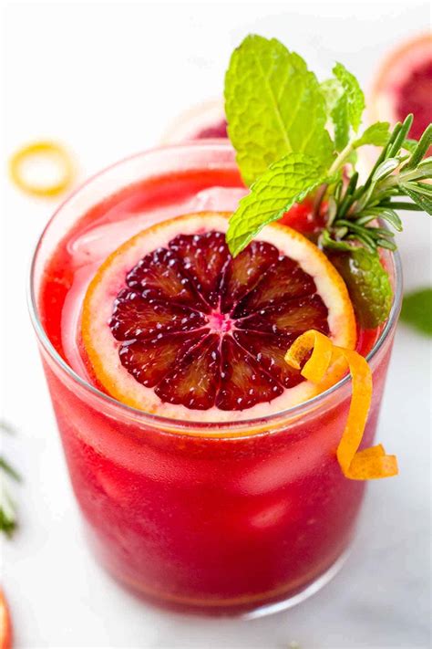 Sparkling Blood Orange Mocktail With Turmeric Jessica Gavin