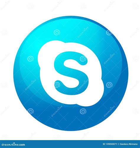 Skype Logo Icon Vector Element On White Background Editorial Photo