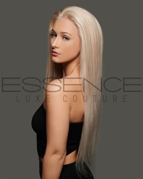 Luxury 24 Long Straight Creamy Platinum Blonde Lace Etsy Blonde Lace Front Wigs Fly Away