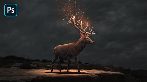 Glistening Deer Antlers Photoshop Fantasy Manipulation Tutorial