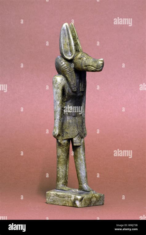 antike statue von anubis ägyptische gott der einbalsamierung stockfotografie alamy