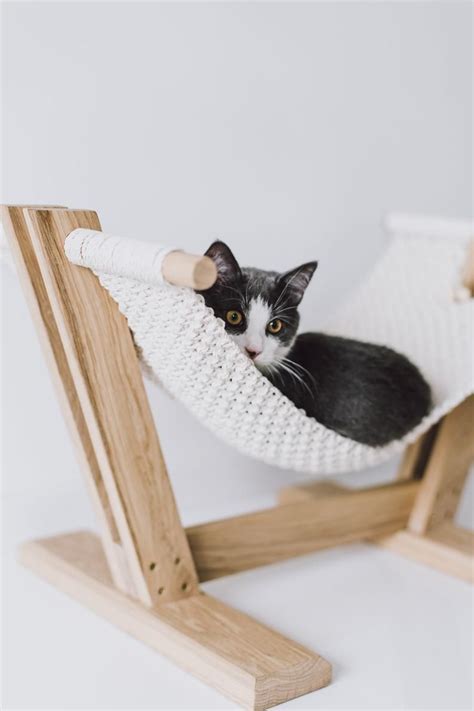 Cat Hammock Ergonomic Cat Bed Cat Furniture Cat Macrame Etsy Artofit