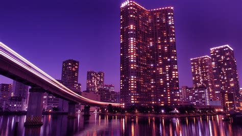 Tokyo Nightscape 壁紙7港区五色橋からのマンションの夜景