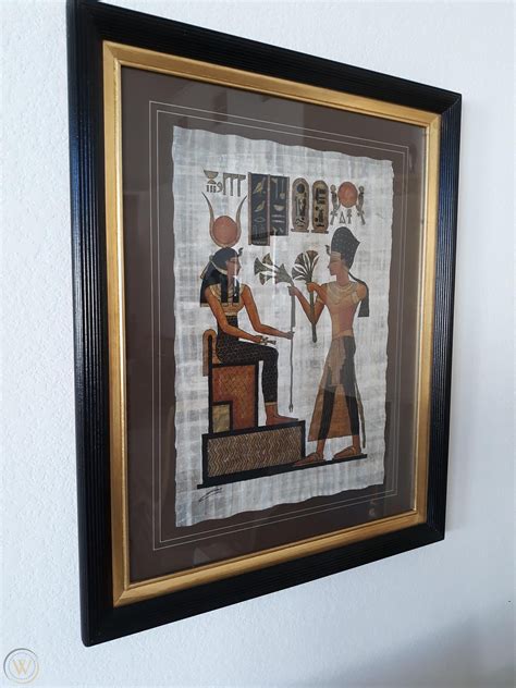 Framed Egyptian Papyrus Sheet 4118650074