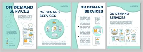Premium Vector On Demand Economy Brochure Template Layout Customer