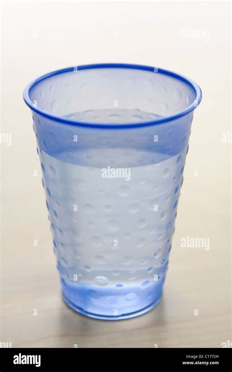 A Plastic Cup Full Of Water Stock Photo Alamy
