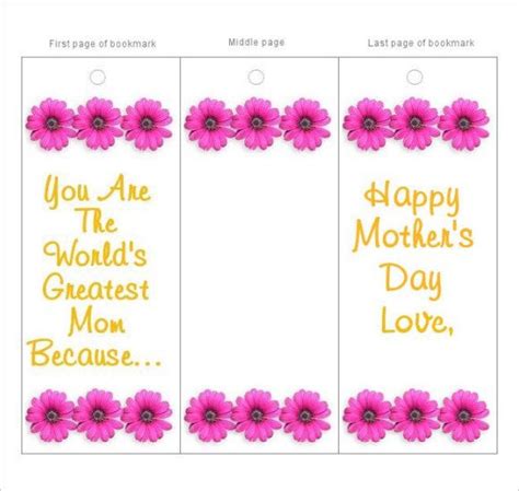 Free 6 Sample Blank Bookmarks In Pdf Ms Word