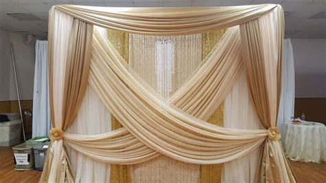 Wedding Ceremony Backdrop Draped Curtains