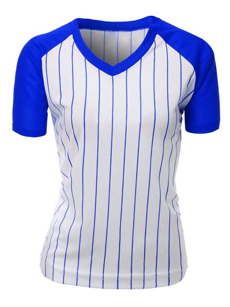 Fashionoutfit Womens Casual Cool Max Striped Short Sleeve Baseball V