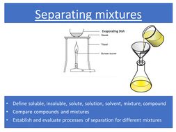 The choice of separation techniques. Separating mixtures AQA appropriate | Teaching Resources
