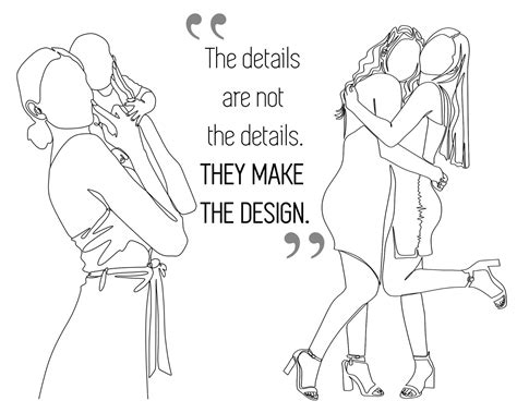 Custom Line Drawing Couple Minimalist Sketch From Photo One Etsy
