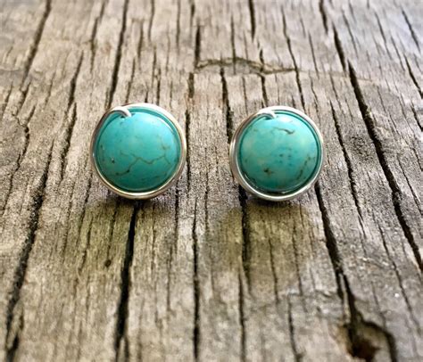 Howlite Stud Earrings By Missupcycled On Etsy Https Etsy Com