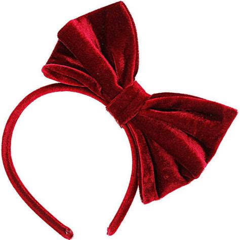 TOPSHOP Red Velvet Bow Alice Band Hair Band Accessories Red Hair