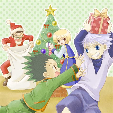 Flannel fleece blanket with pompom fringe, soft breathable throw blanket, luxury large anime hunter x hunter killua zoldyck gon freecss bed blanket for women couch living room sofa, 50x40in. Santa Claus - Christmas - Zerochan Anime Image Board