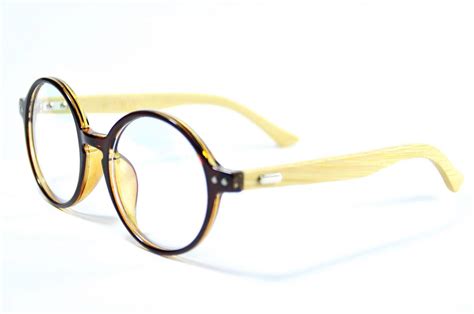 Vintage Retro Handmade Mens Round Wooden Prescription Eyeglasses Frames Rx Ebay