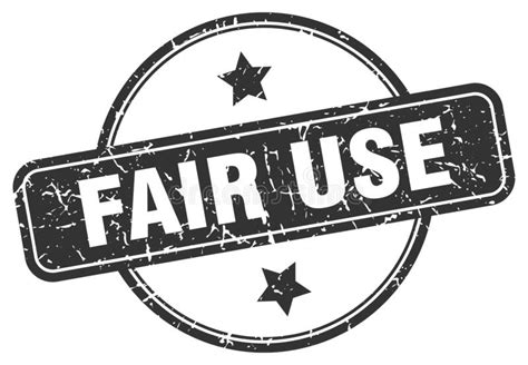 Fair Use Stamp Fair Use Round Grunge Sign Stock Vector Illustration