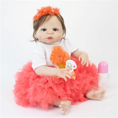 55cm Full Body Silicone Reborn Baby Doll Toy Lifelike 22inch Newborn
