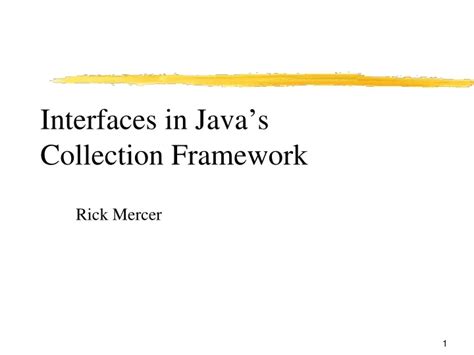 PPT Interfaces In Java S Collection Framework PowerPoint
