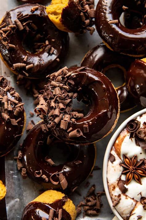 Healthier Baked Hot Chocolate Doughnuts Cocoa Recipes Hot Chocolate Recipes Chocolate Flavors