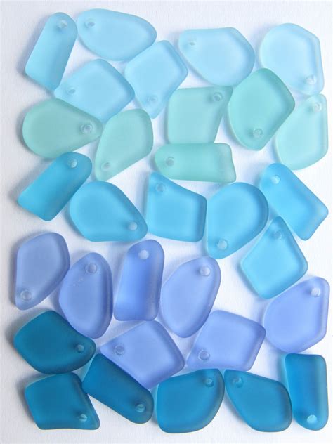 Products Seaglass Pendants 30 Pc Small 58 Assorted Seafoam Green