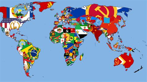 Communist World Flag Map Vexillology