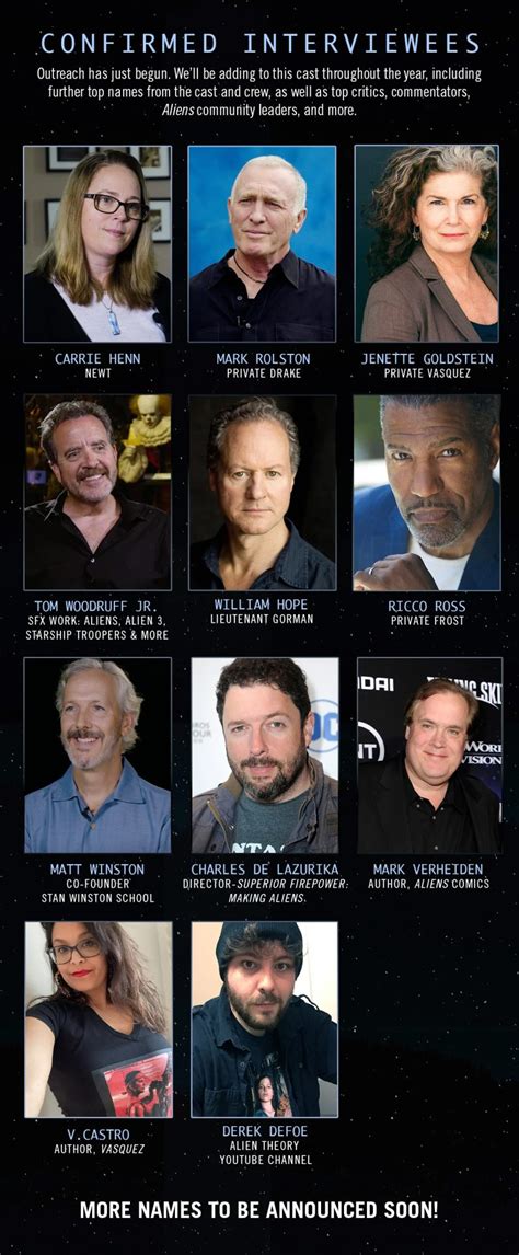 Aliens Expanded Announces Six New Cast Members Alien Vs Predator Galaxy