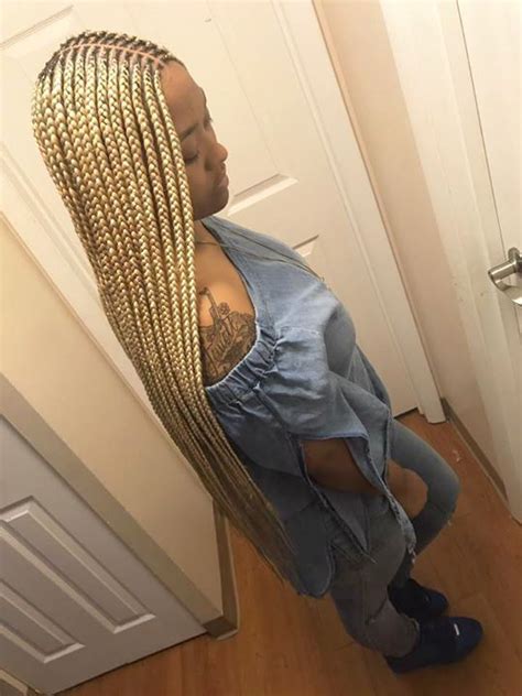 36 Blonde Box Braids Hairstyles You Should Choose New Natural