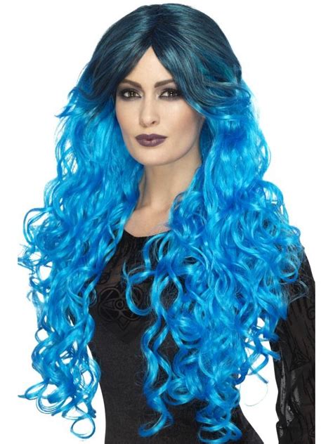 Ladies Gothic Glamour Electric Blue Wig Accessory 45053