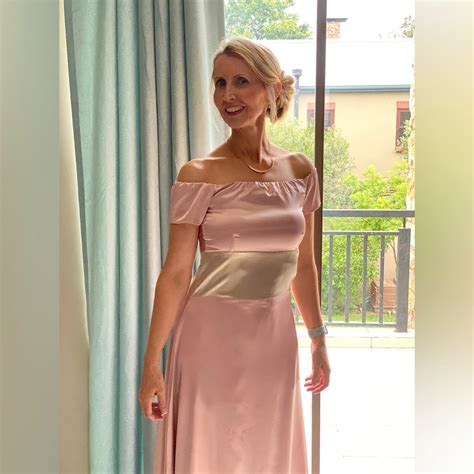 An Elegant Simple And Sophisticated Pink And Champagne Formal Dress