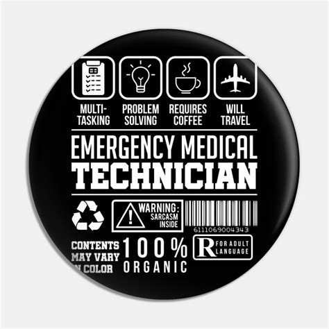 Emt Emergency Medical Technician Emt Pin Teepublic