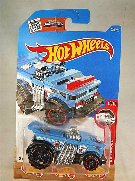 2016 Hot Wheels 220 Hw Rescue 1010 Backdrafter Blue Variant Wblack