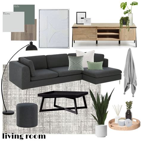 Contemporary Living Room Interior Design Mood Board By Gchinotto