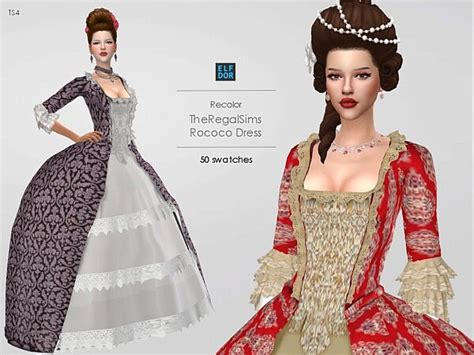 The Regal Sim Rococo Dress From Elfdor • Sims 4 Downloads