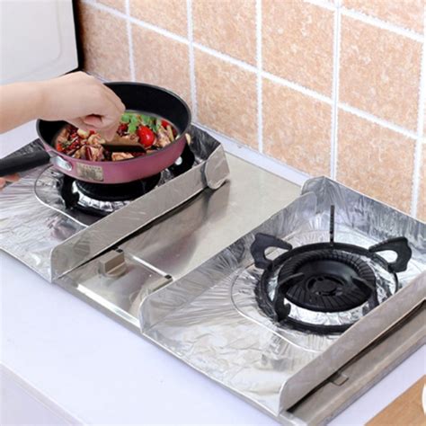 General3 fireproof under stove fire mat, rectangle grill mat deck protector, hearth rug non slip protection mat flame. 2 PCS Gas Stove Protectors Foil Heat-resistant Anti ...