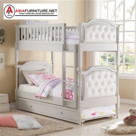 Tempat tidur minimalis 2016 mewah kode produk : Tempat Tidur Tingkat Anak Perempuan Klasik - Furniture Jepara