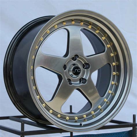 17x9 Jnc 010 5x112 Custom 25 Hyper Black Wheel Rims Set4 Wheels