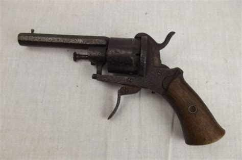 19th Century Belgian Pinfire Revolver Cal 8mm Sally Antiques