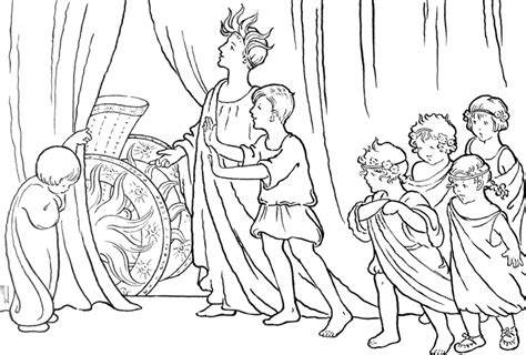 Along with three coloring pages comes a reference page with the colors to follow (or not!). Apollo Shows Phaeton the Sun Chariot - Roman Children ...