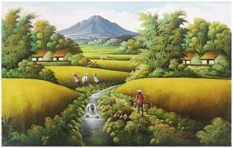 berbagi: Lukisan panen padi ( menuai kemakmuran dari hasil kerja keras )