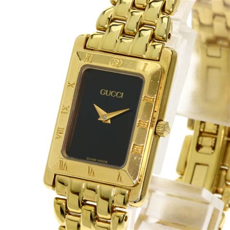Gucci Square Face Watches 4200l Gold Platedgold Plated Ladies Ebay