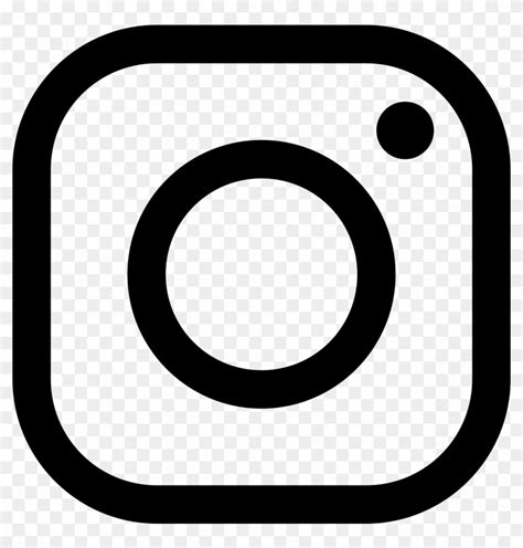 Png Instagram Logo Black Outline Transparent Png