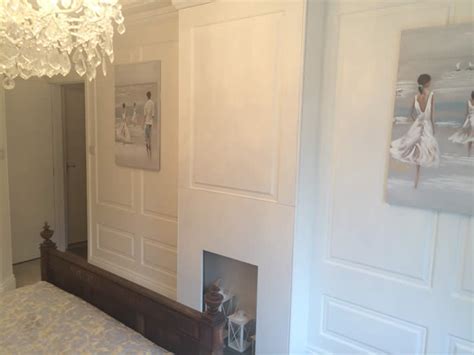Paint them white so our eyes can focus on the bespoke bed frame. Bedroom Wall Panelling | French Wall Panelling | Wall ...