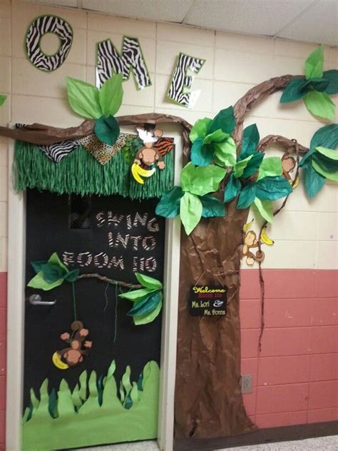 35 feet per package width: Jungle classroom door | Jungle classroom door, Jungle ...