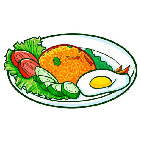 Gambar makanan khas indonesia nasi goreng. Nasi Goreng Illustrations, Royalty-Free Vector Graphics ...