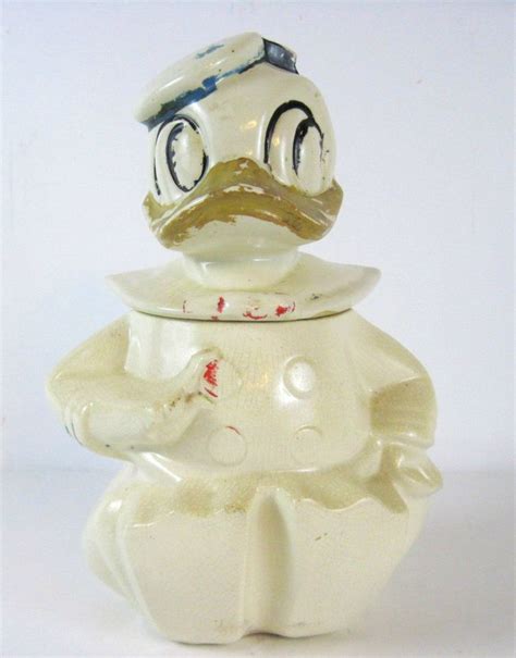 Well Loved Disney Donald Duck Cookie Jar Circa 1940s Donald Has Lost