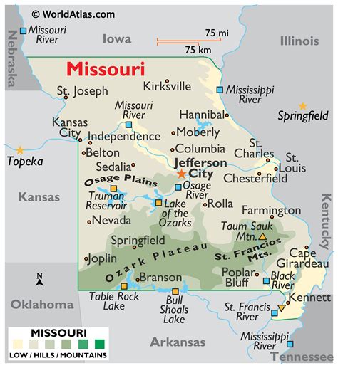 Ozark Mountains Map