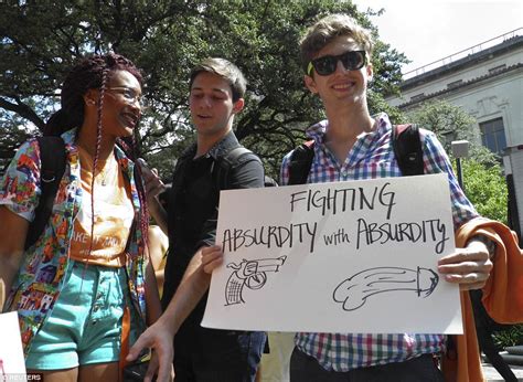 Texas College Students Rally Against Gun Law With Sex Toys Daily Mail Online