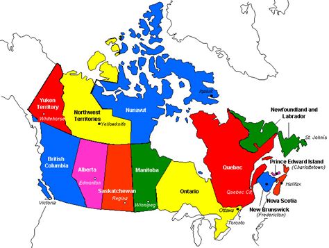 Canada Provinces Capitals Diagram Quizlet